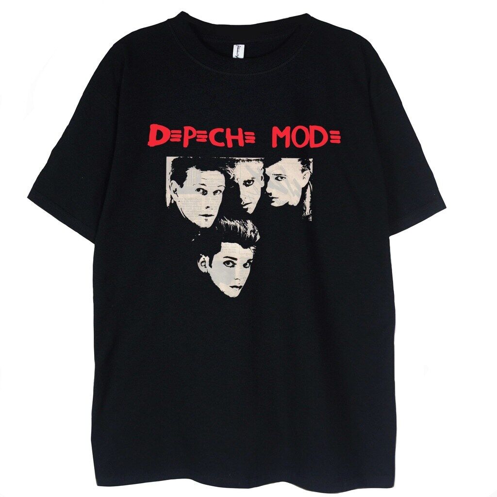 czarna koszulka depeche mode photo vintage
