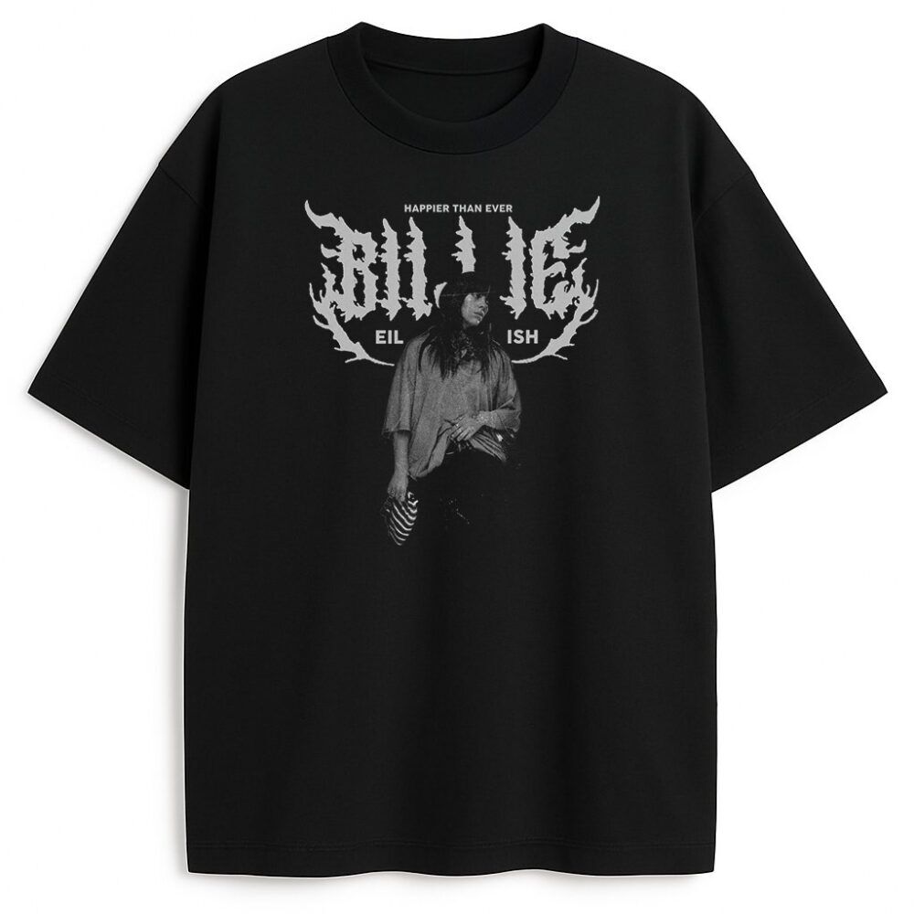 Billie Eilish Tシャツ 2025 Blk Photo M Koszulka Billie Eilish 2025 – dwustronny merch koncertowy