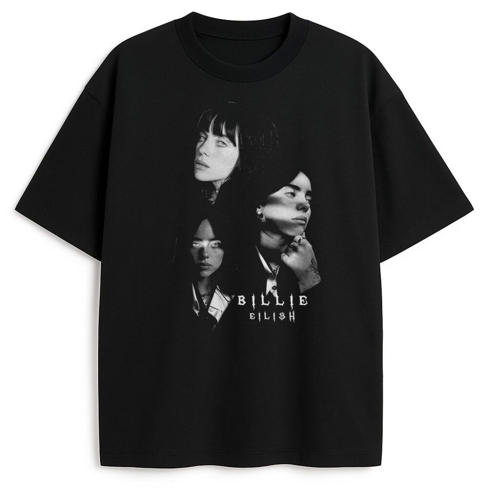 Koszulka Billie Eilish 2025 – dwustronny merch koncertowy