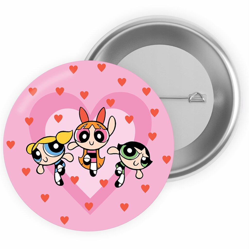 przypinka z trzema dziewczynkami atomówek