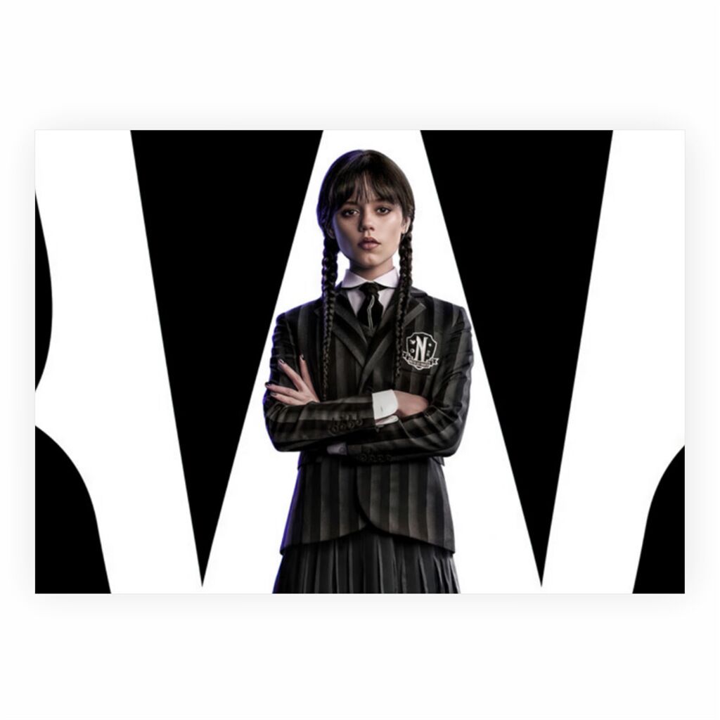 plakat wednesday addams black
