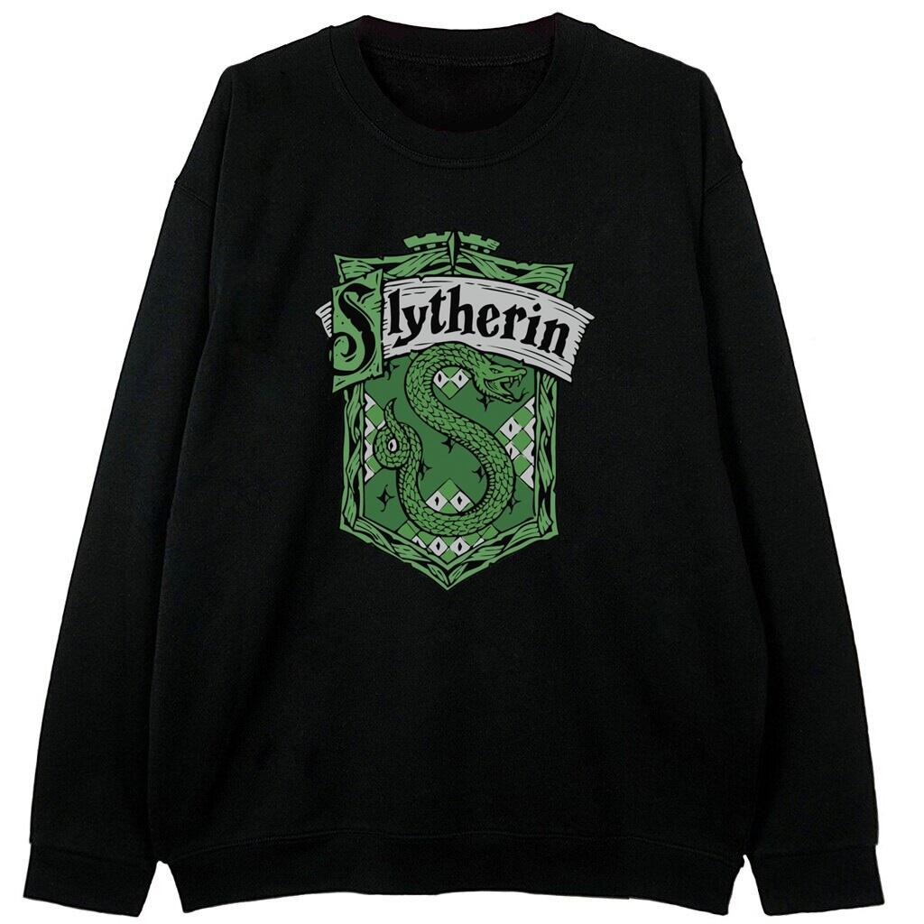 czarna bluza z motywem herbu harry potter slytherin