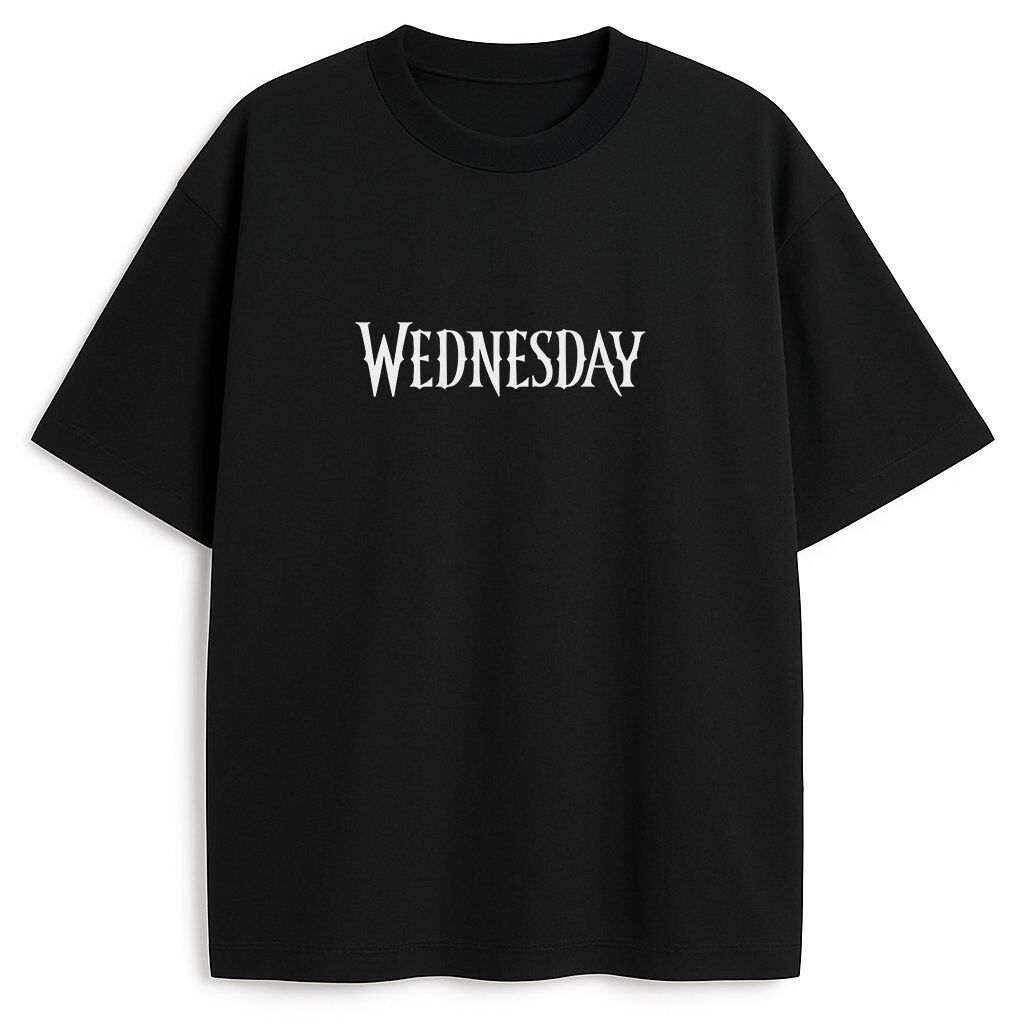 t-shirt Wednesday Addams logo Wyprzedaż - obrazek 1