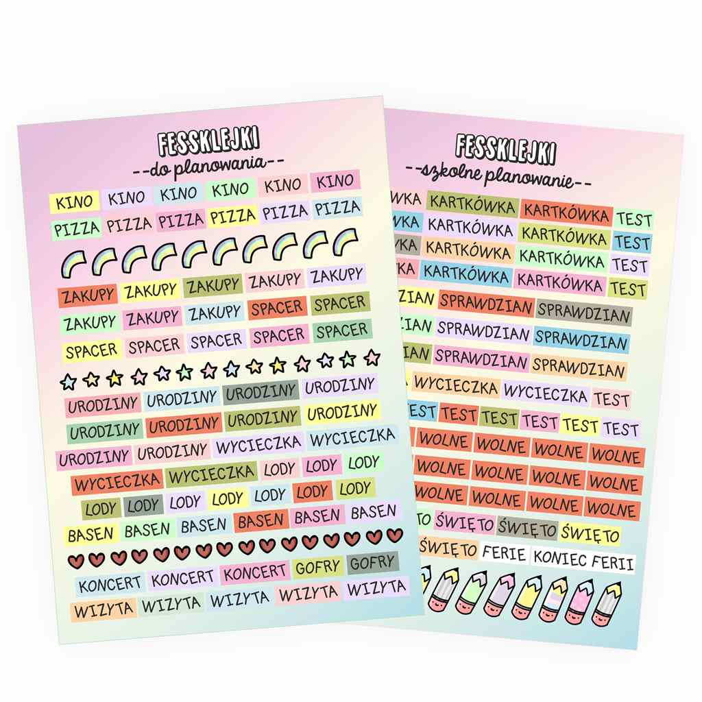 naklejki Do Planowania - obrazek 1