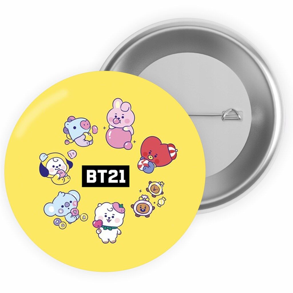 przypinka BT21 żółta