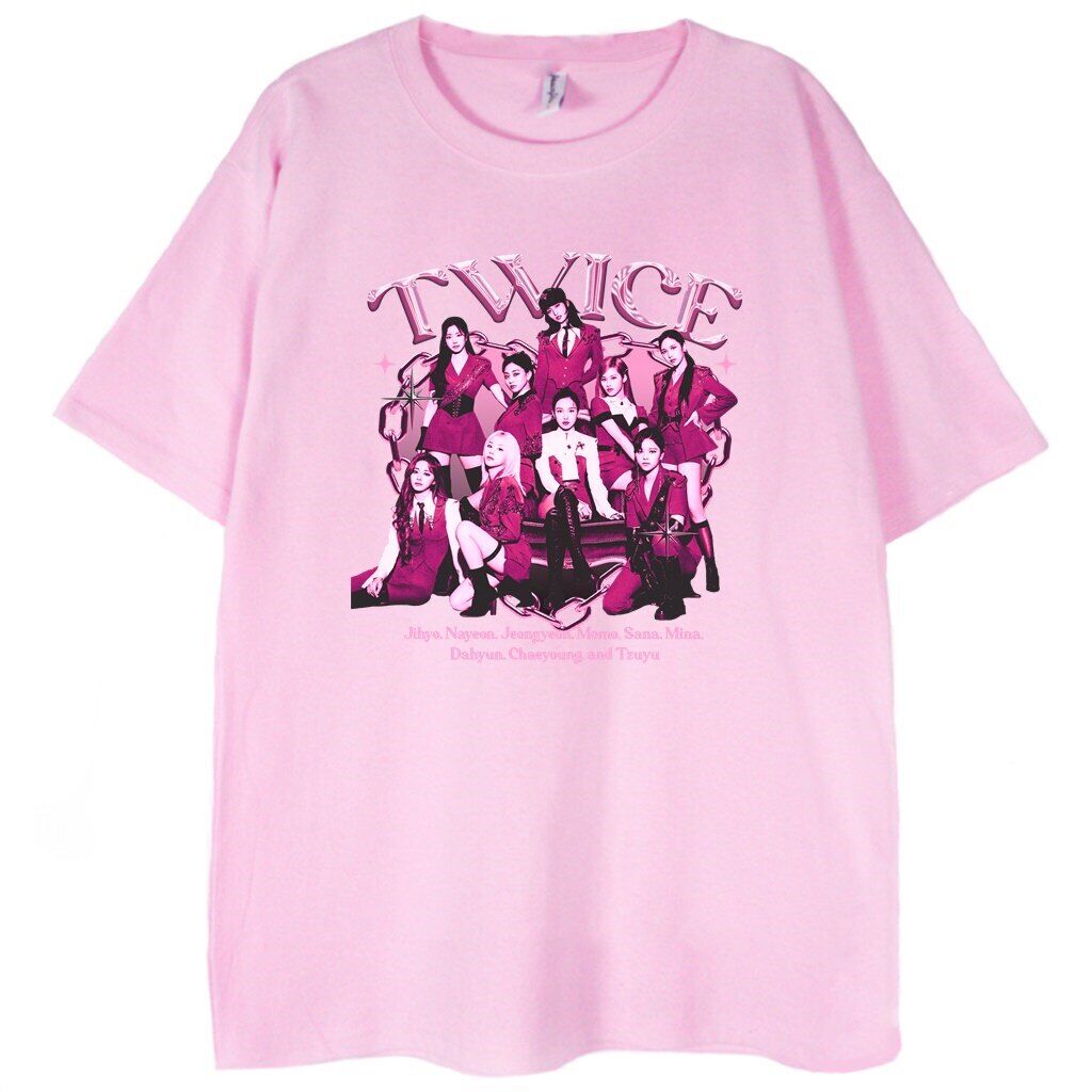 różowa koszulka twice pink kpop różowa koszulka twice pink