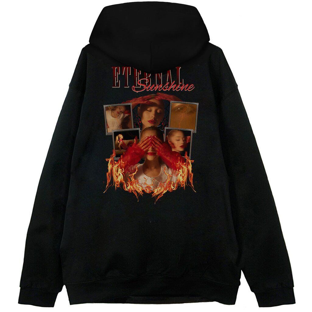 czarna bluza z kapturem eternal sunshine fire tył