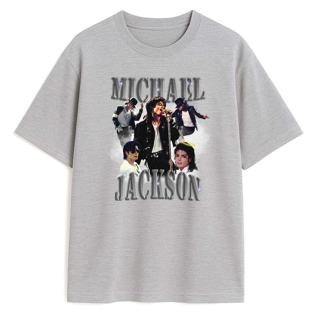 koszulka-szara-przod-michael-jackson-black-or-white t-shirt Michael Jackson Black or White - obrazek 1