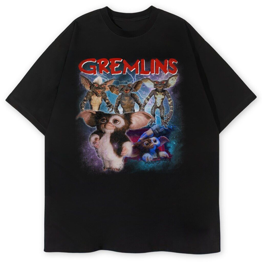 czarny t-shirt przód gremlins bootleg t-shirt Gremlins Bootleg - obrazek 1