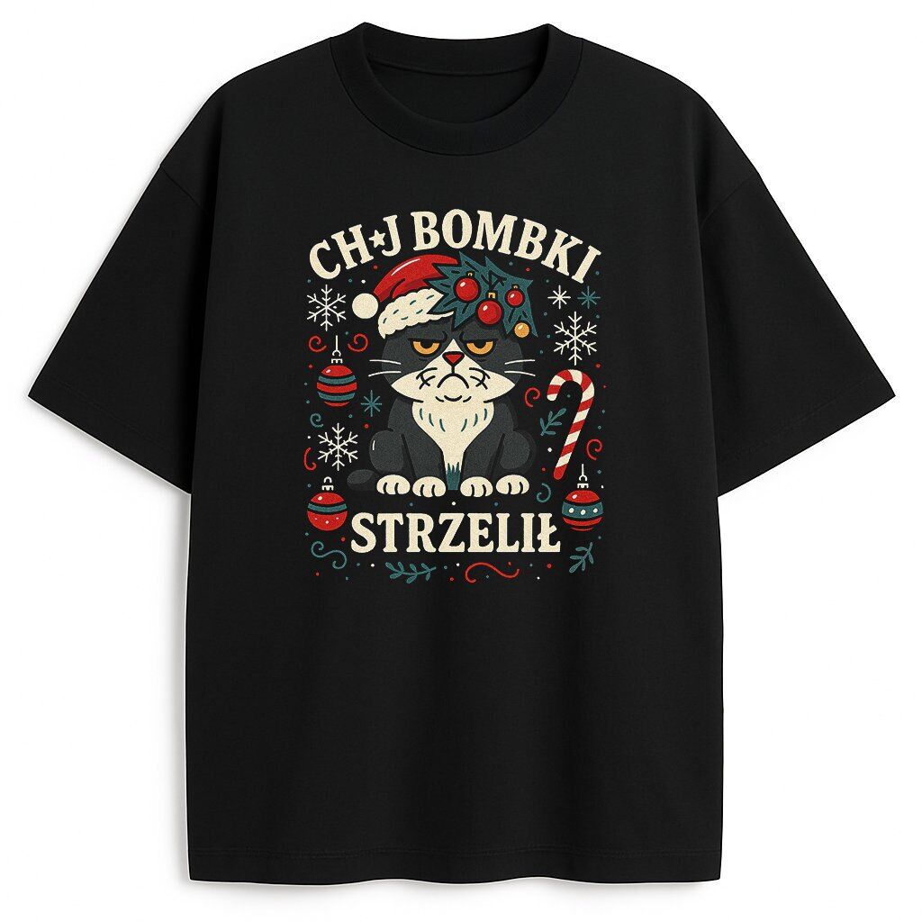 t-shirt Kot Bombki Strzelił - obrazek 1