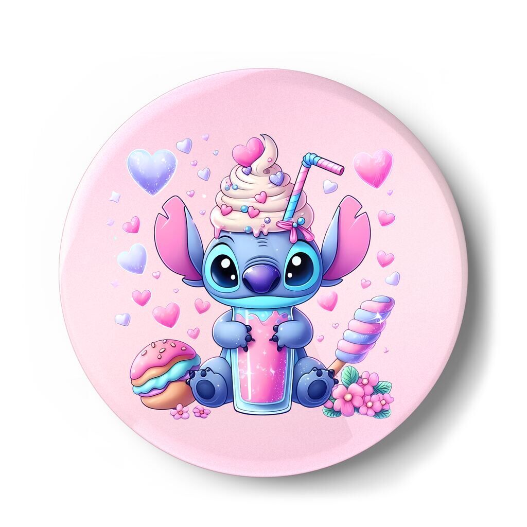 przypinka różowa Stich Shake - obrazek 1