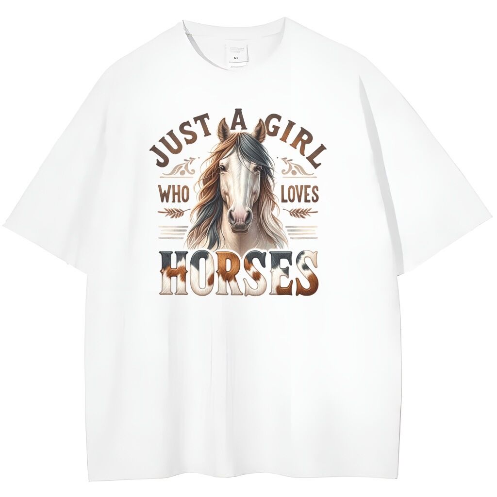 t-shirt Just A Girl Who Loves Horses - obrazek 1
