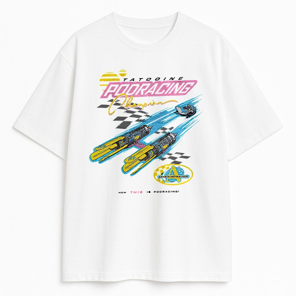 t-shirt Star Wars Tatooine Podracing - obrazek 1