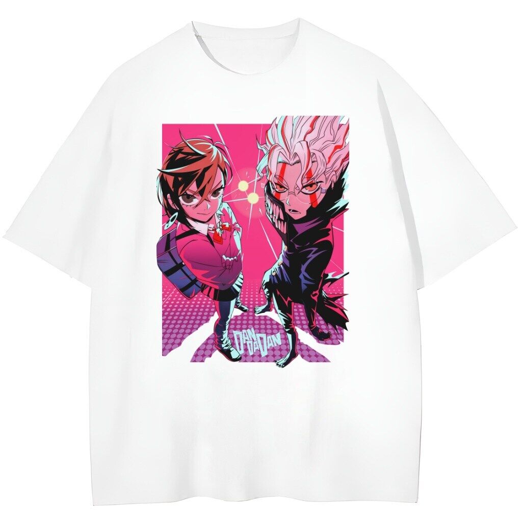 t-shirt biały przód dandadan pink t-shirt Dandadan Pink - obrazek 1