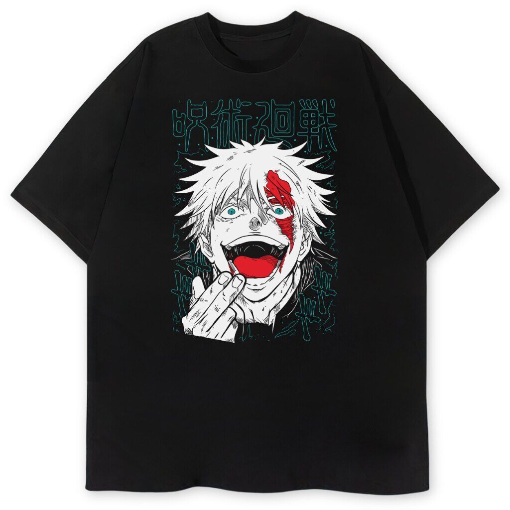 czarny t-shirt przód jujutsu kaisen t-shirt Jujutsu Kaisen - obrazek 1
