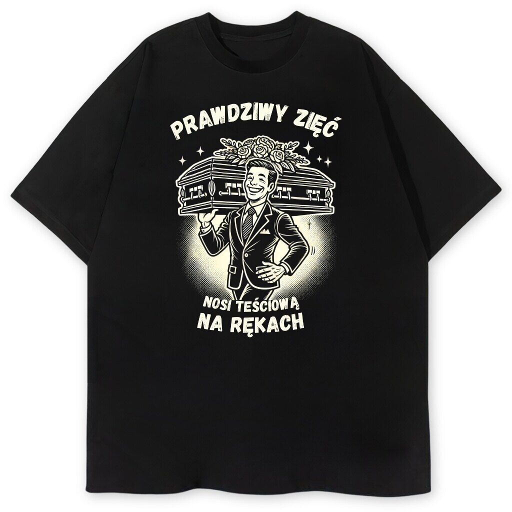 t-shirt Prawdziwy Zięć Nosi Teściową Na Rękach - obrazek 1