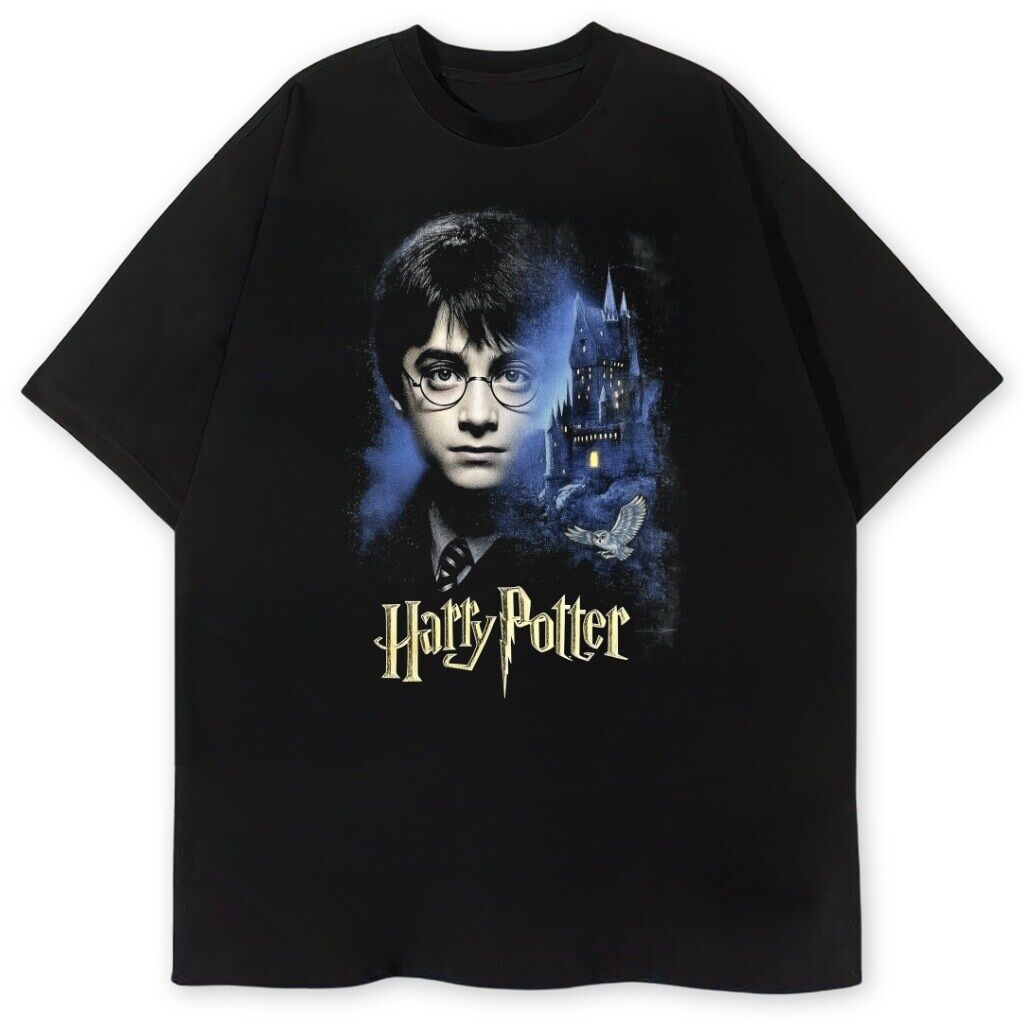 t-shirt czarny przód harry potter The Boy Who Lived czarna koszulka przód harry potter The Boy Who Lived