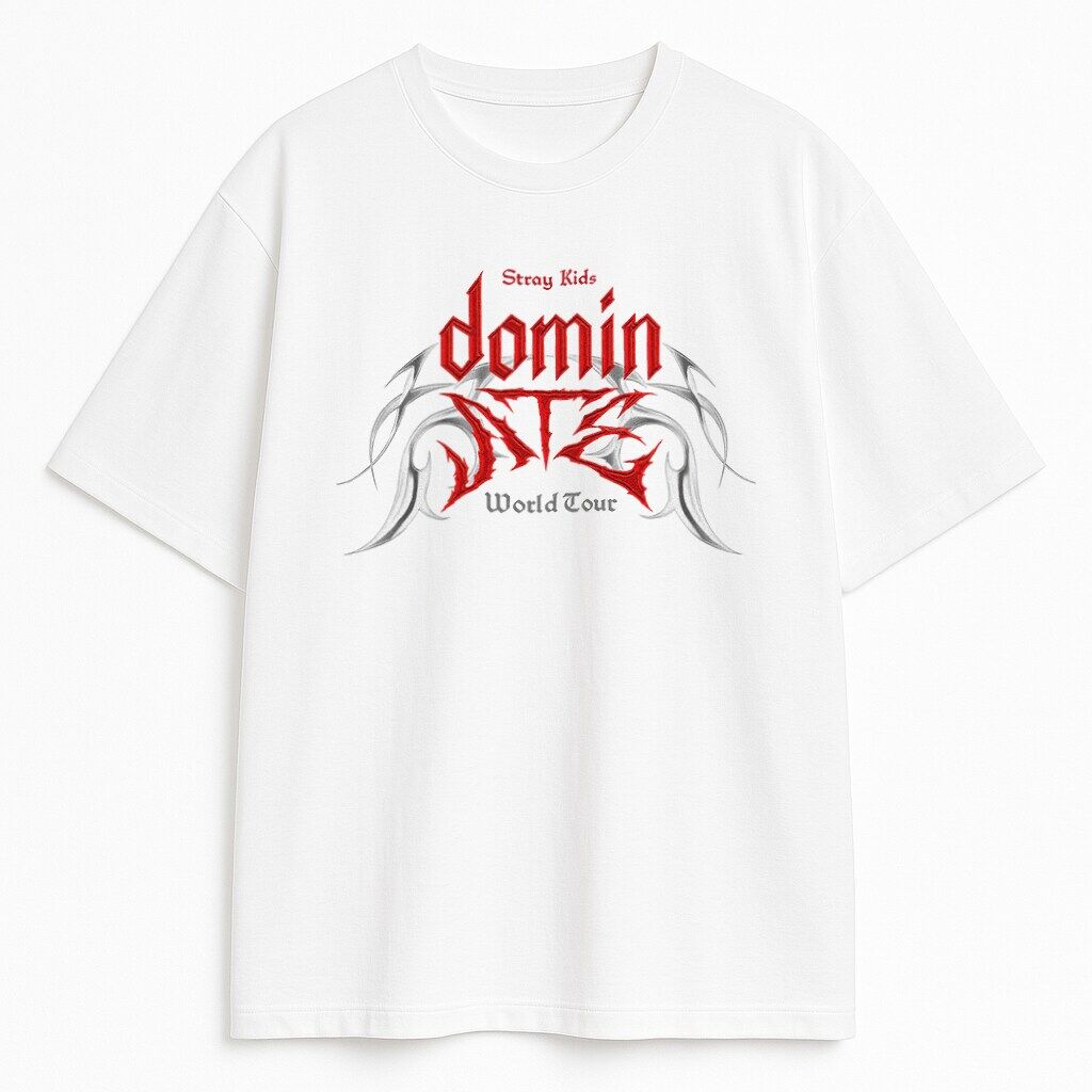 T-shirt Stray Kids Dominate Tour – merch w stylu Y2K goth