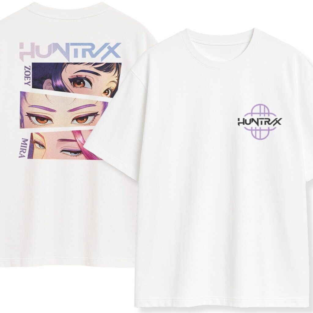t-shirt dwustronny Kpop Demon Hunters Huntrix Eyes - obrazek 1