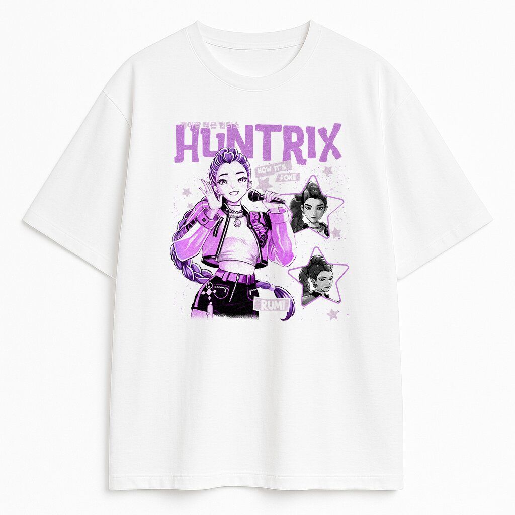 t-shirt Kpop Demon Hunters Rumi Stars - obrazek 1