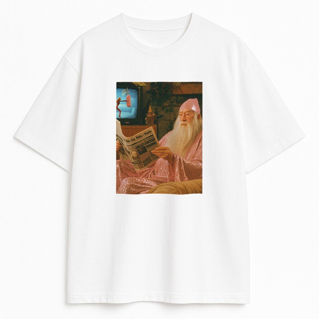 koszulka-biala-przod-shine-bright-like-dumbledore t-shirt Shine Bright Like Dumbledore - obrazek 1