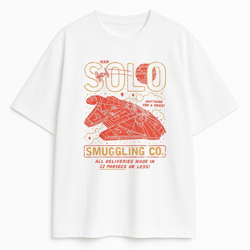 koszulka-biala-przod-star-wars-han-solo t-shirt Star Wars Han Solo - obrazek 1