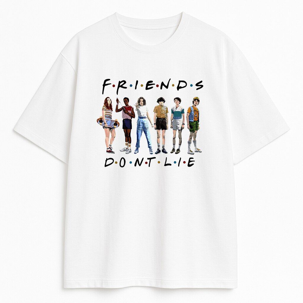 t-shirt Stranger Things Friends Dont Lie - obrazek 1