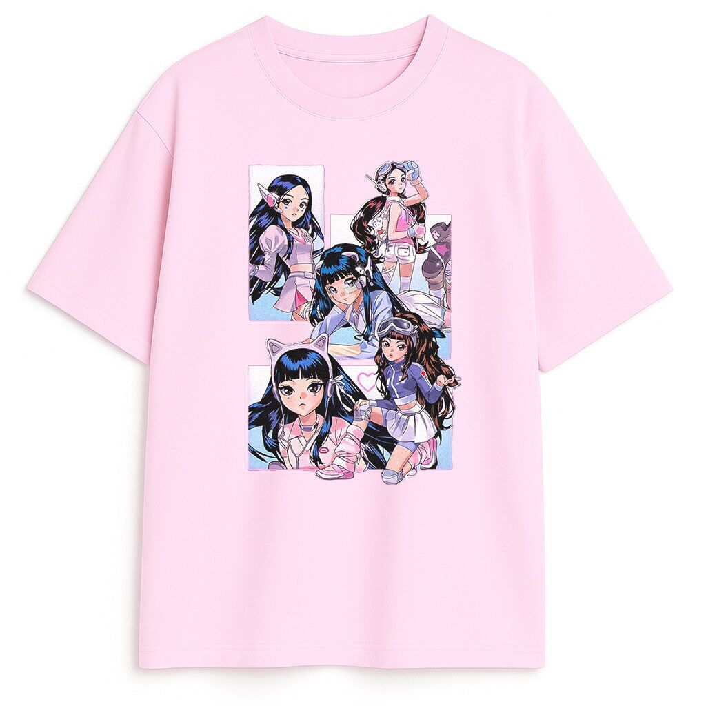 t-shirt NewJeans Anime Girls Wyprzedaż - obrazek 1